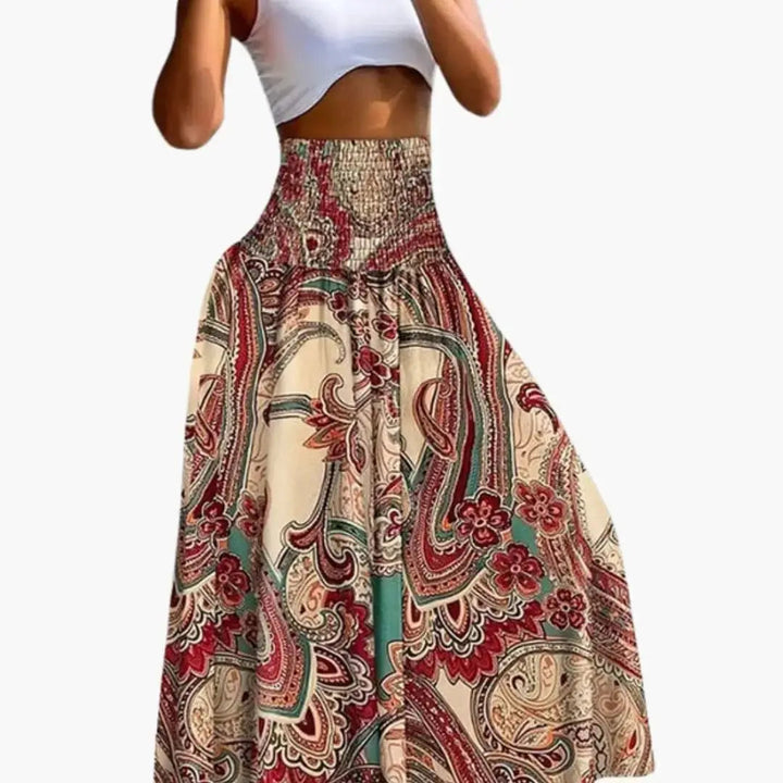 Wilhelmina — Woven A-Line Skirt With Comfortable Long Pull-On Pocket Design