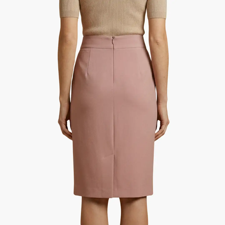 Marisol — Woven Midi Skirt With Flared Hemline Pockets Comfortable Casual Style