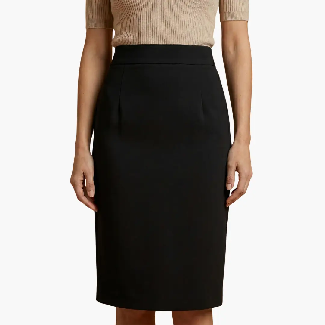 Marisol — Woven Midi Skirt With Flared Hemline Pockets Comfortable Casual Style
