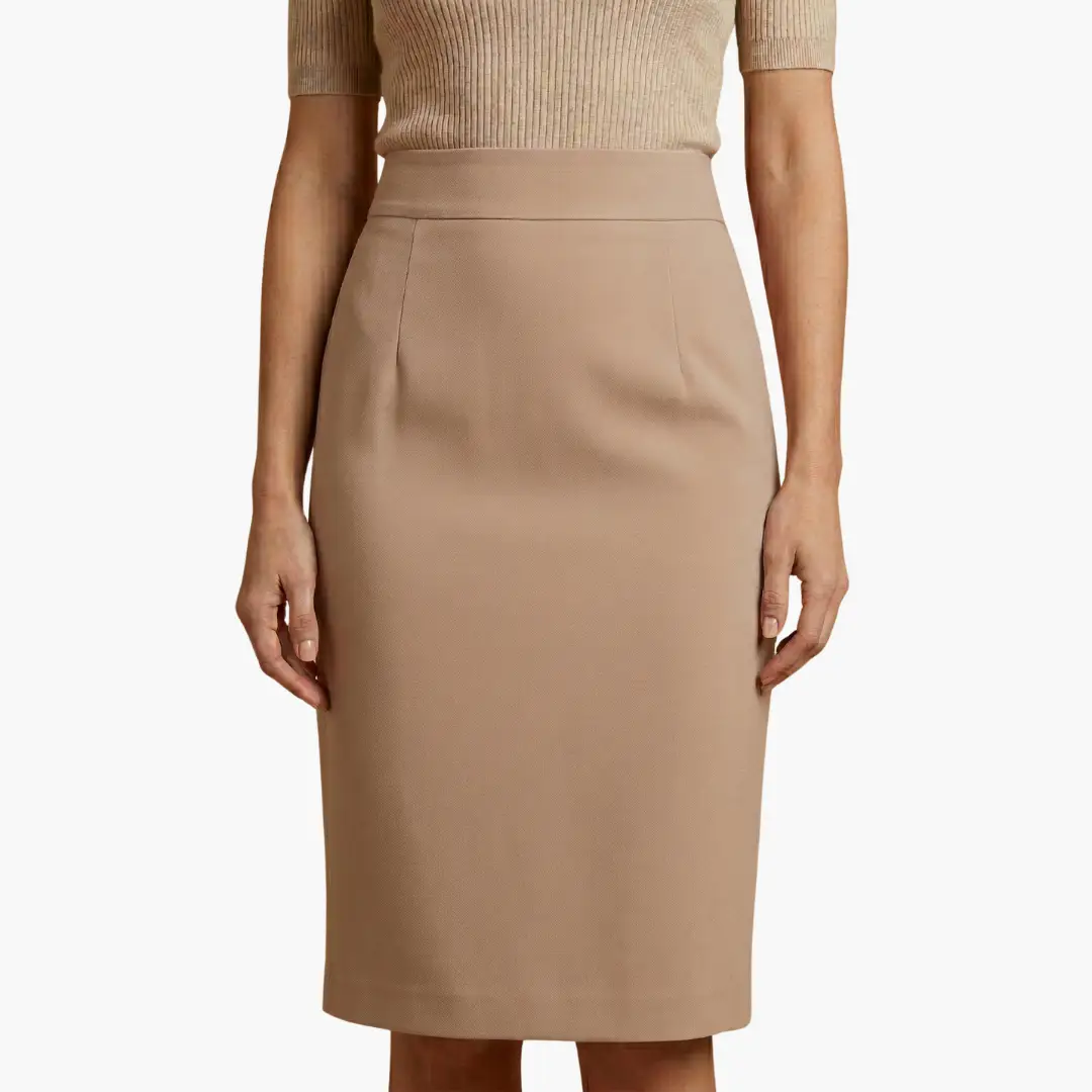 Marisol — Woven Midi Skirt With Flared Hemline Pockets Comfortable Casual Style