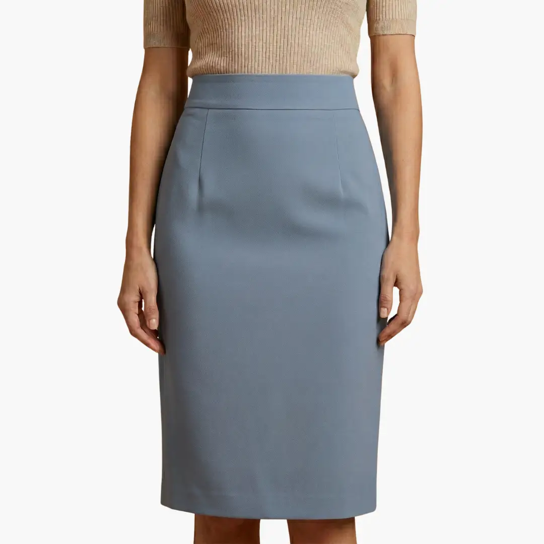 Marisol — Woven Midi Skirt With Flared Hemline Pockets Comfortable Casual Style