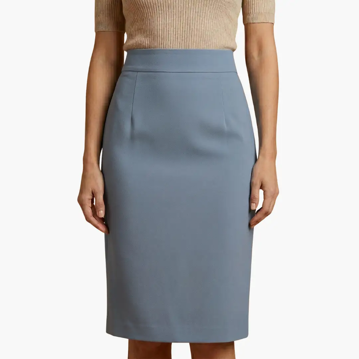 Marisol — Woven Midi Skirt With Flared Hemline Pockets Comfortable Casual Style