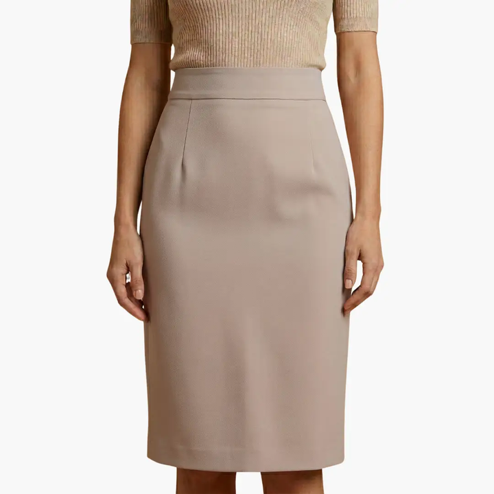 Marisol — Woven Midi Skirt With Flared Hemline Pockets Comfortable Casual Style