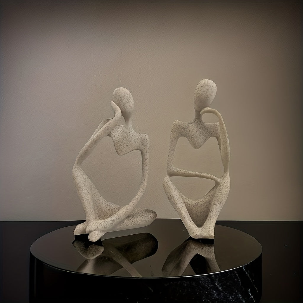 Movattis™ - Boho Thinker Statue: Abstract Style Sculpture for Home Decor