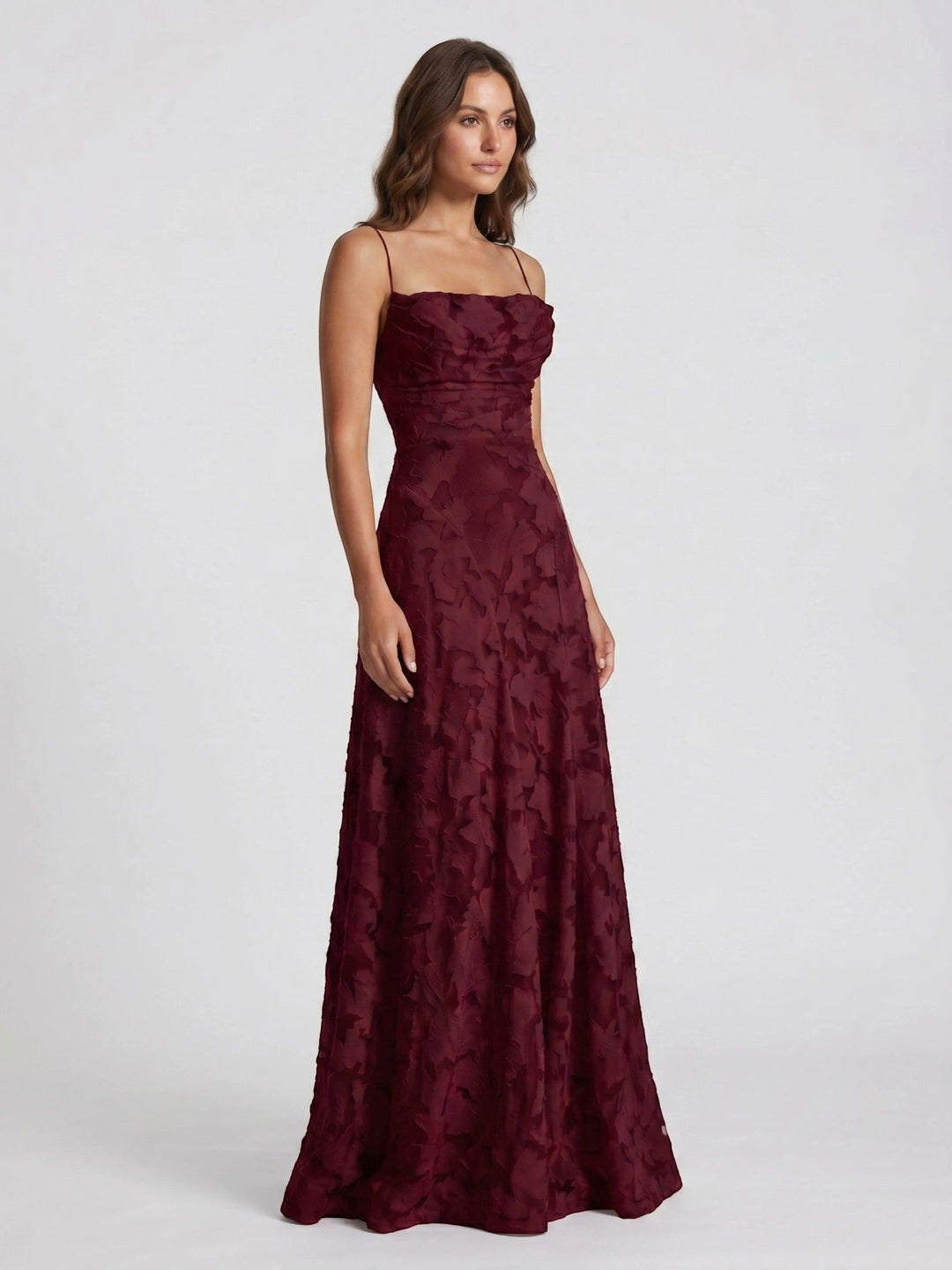 Sophia — Floral Textured A-Line Bridal Gown With Elegant Strapless Design