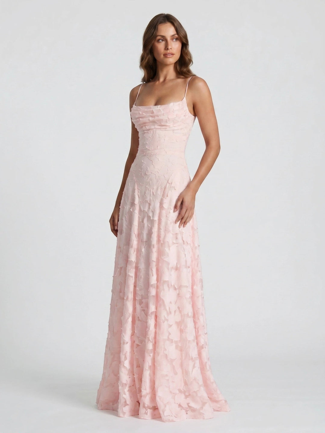 Sophia — Floral Textured A-Line Bridal Gown With Elegant Strapless Design
