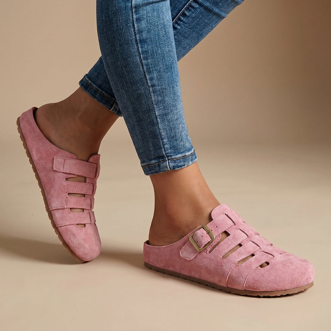Camille — Breathable Fabric Mules With Lightweight Slip-On Summer Design