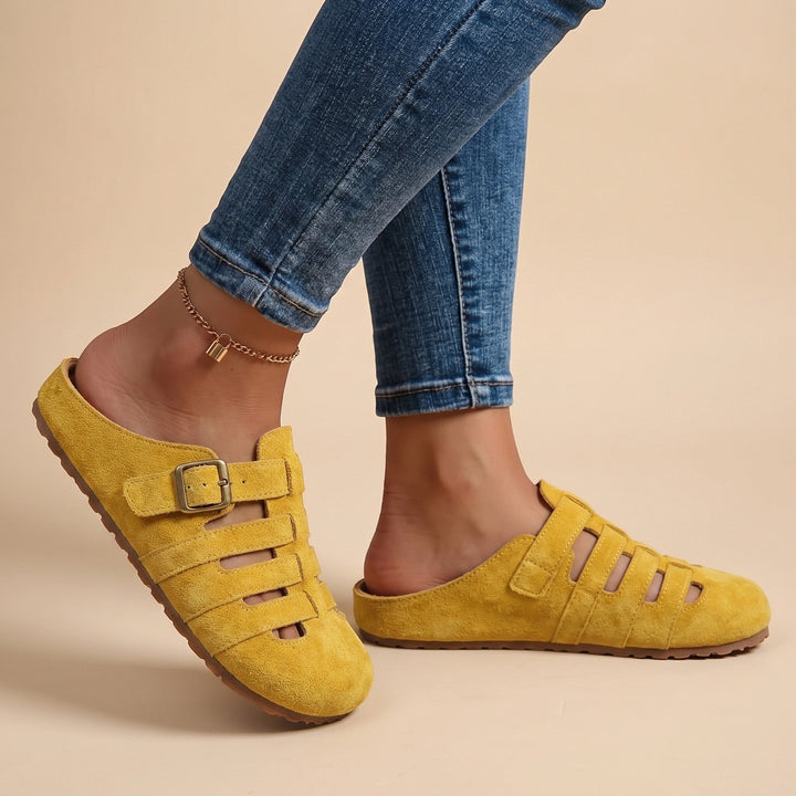 Camille — Breathable Fabric Mules With Lightweight Slip-On Summer Design