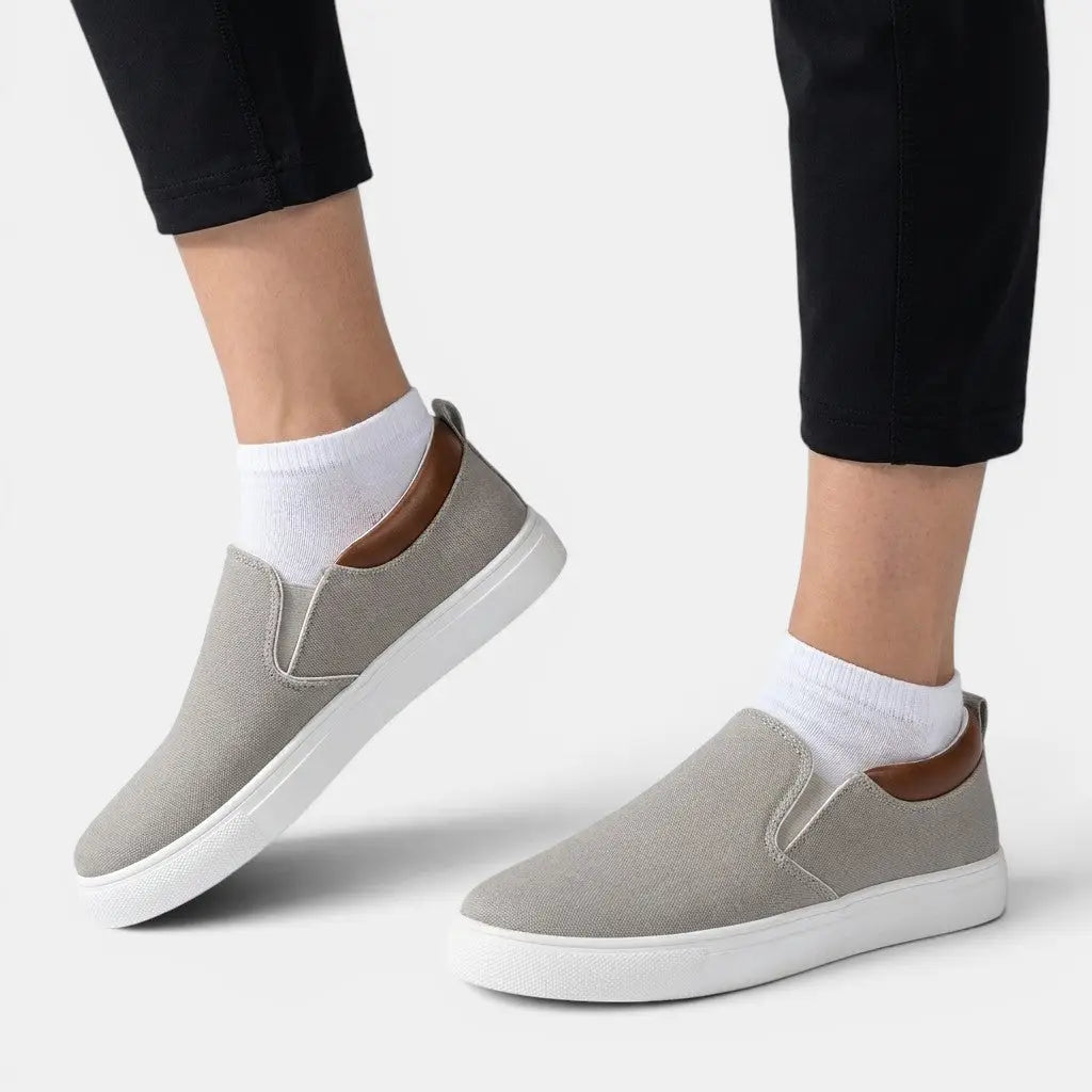 Casualbreeze — Breathable Fabric Slip-On Sneakers With Stylish Comfortable Casual Design