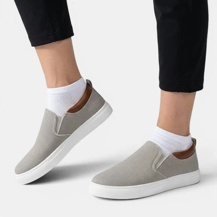Casualbreeze — Breathable Fabric Slip-On Sneakers With Stylish Comfortable Casual Design