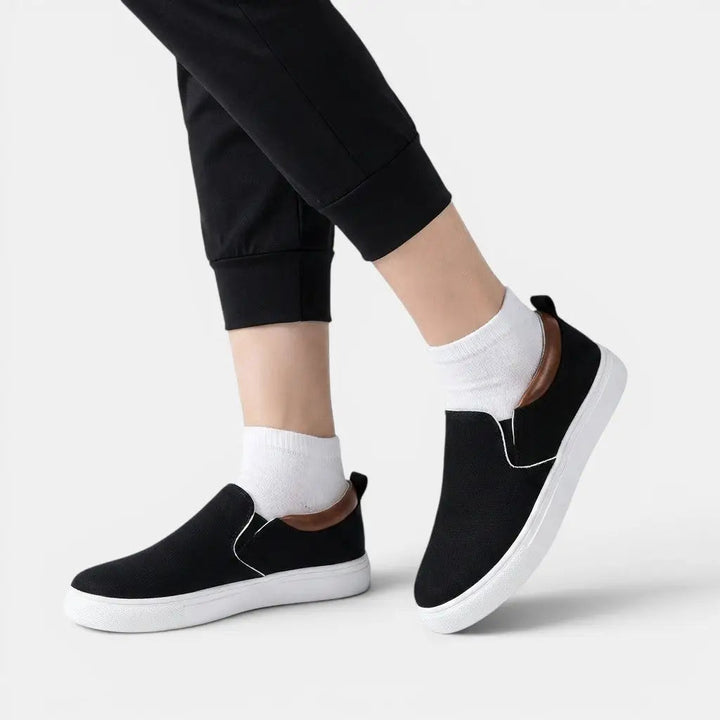 Casualbreeze — Breathable Fabric Slip-On Sneakers With Stylish Comfortable Casual Design