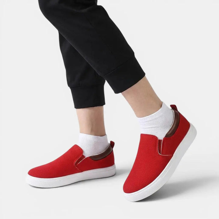 Casualbreeze — Breathable Fabric Slip-On Sneakers With Stylish Comfortable Casual Design