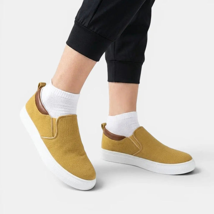 Casualbreeze — Breathable Fabric Slip-On Sneakers With Stylish Comfortable Casual Design