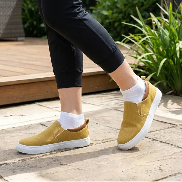 Casualbreeze — Breathable Fabric Slip-On Sneakers With Stylish Comfortable Casual Design