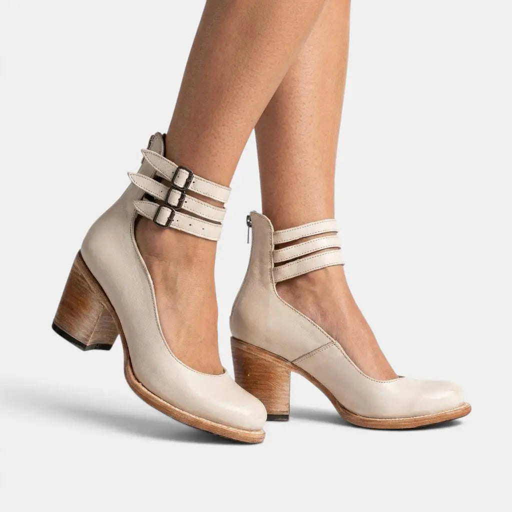 Doublewedge — PU Leather Open Toe Wedge Sandals With Comfortable Double Strap Design