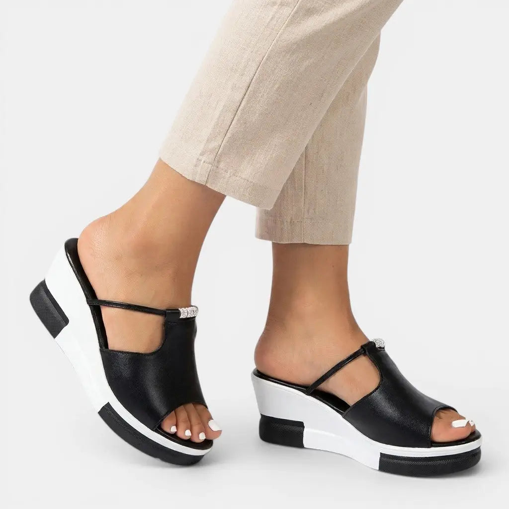 Wedgewell — Cushioned Wedge Sandals With Elegant Orthopedic Comfort Supportive Design