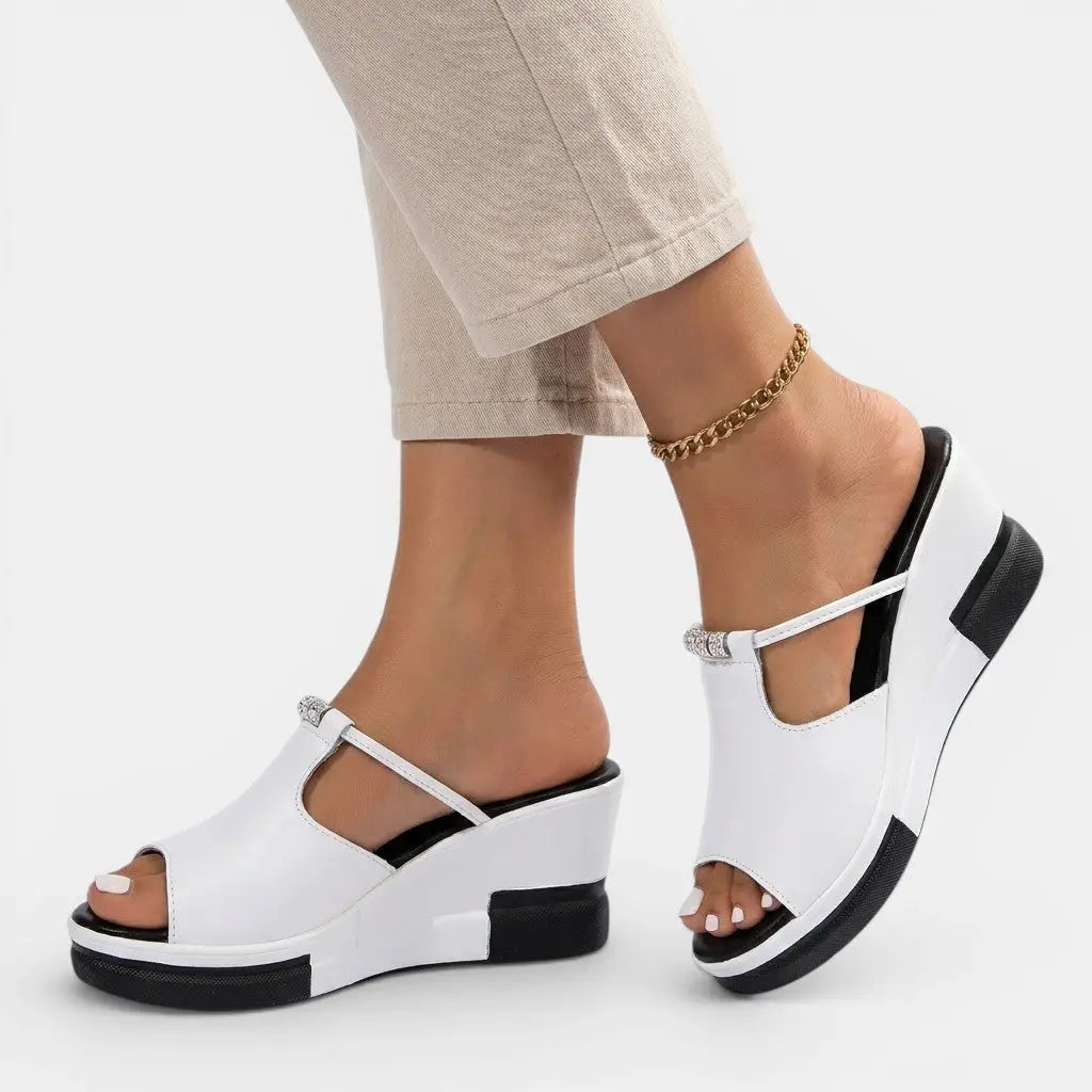 Wedgewell — Cushioned Wedge Sandals With Elegant Orthopedic Comfort Supportive Design