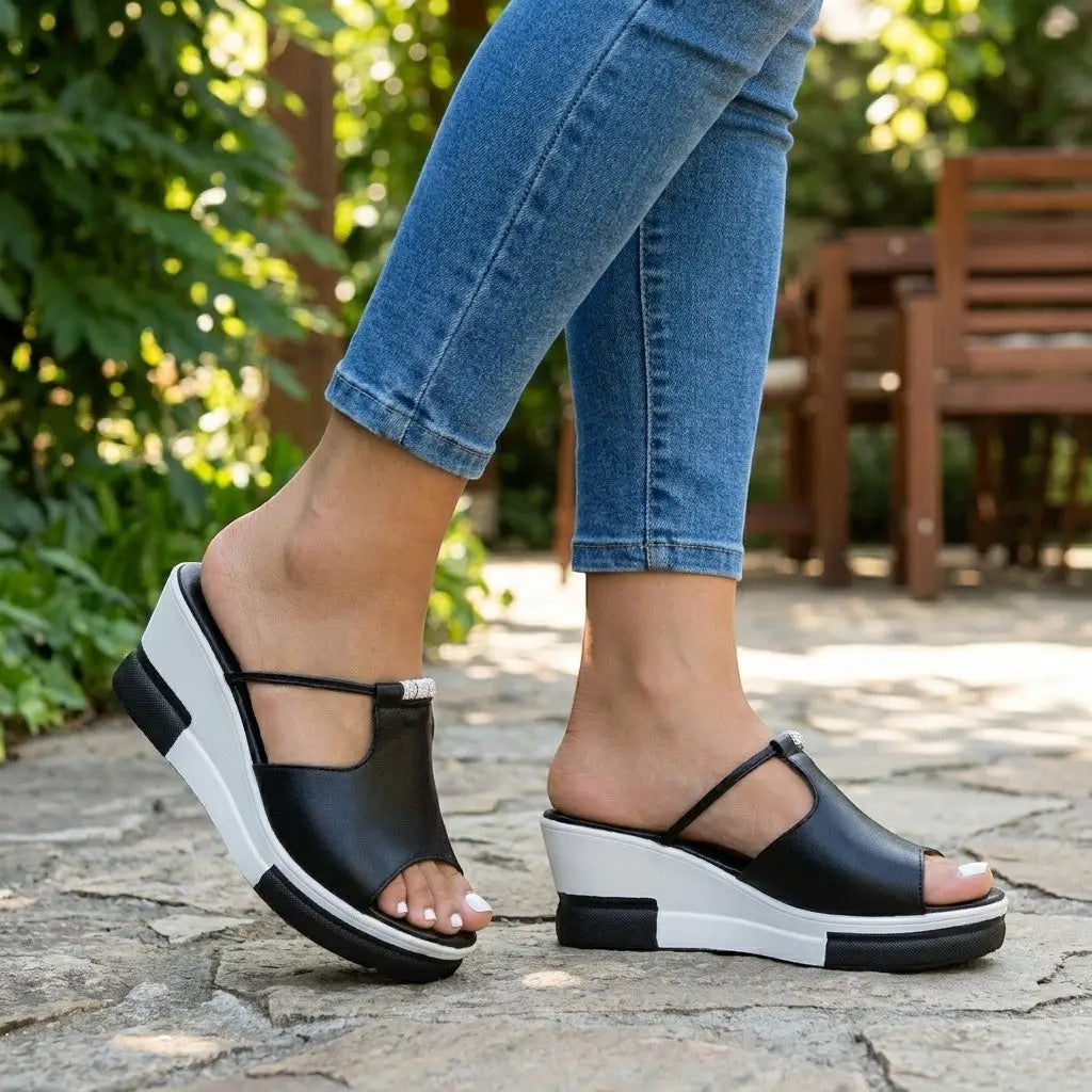 Wedgewell — Cushioned Wedge Sandals With Elegant Orthopedic Comfort Supportive Design