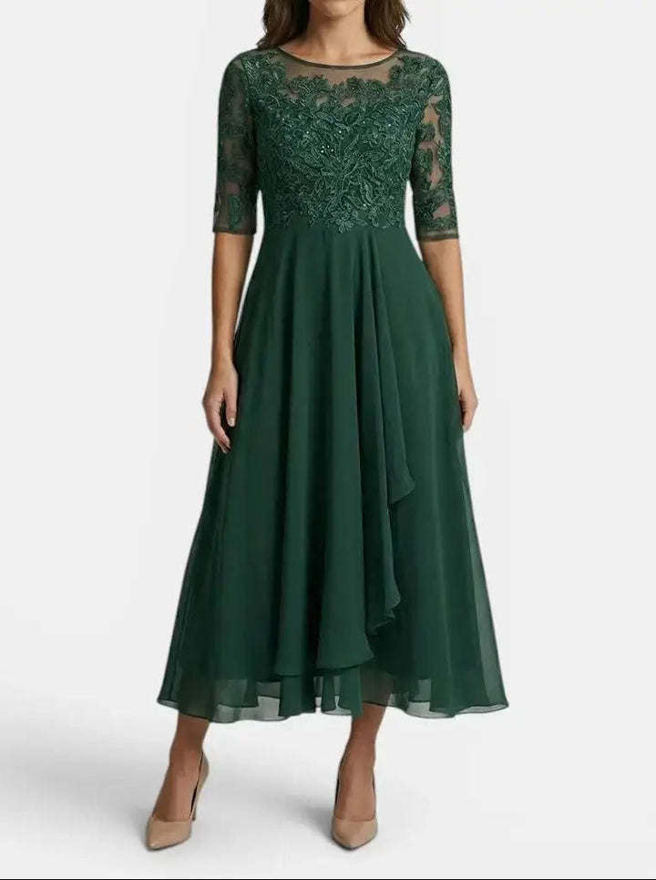 Isabelle — Elegant Lace Dress In Timeless White For Special Occasions