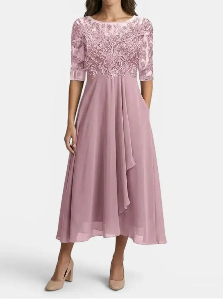 Isabelle — Elegant Lace Dress In Timeless White For Special Occasions