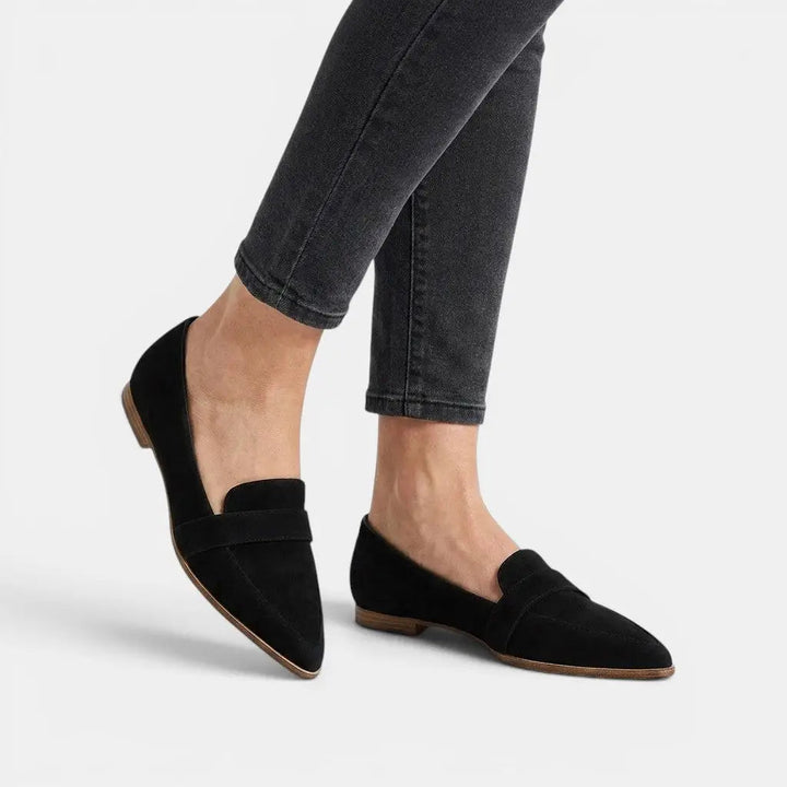 Pennyblack — Elegant Leather Loafers With Chic Black Penny Everyday Design
