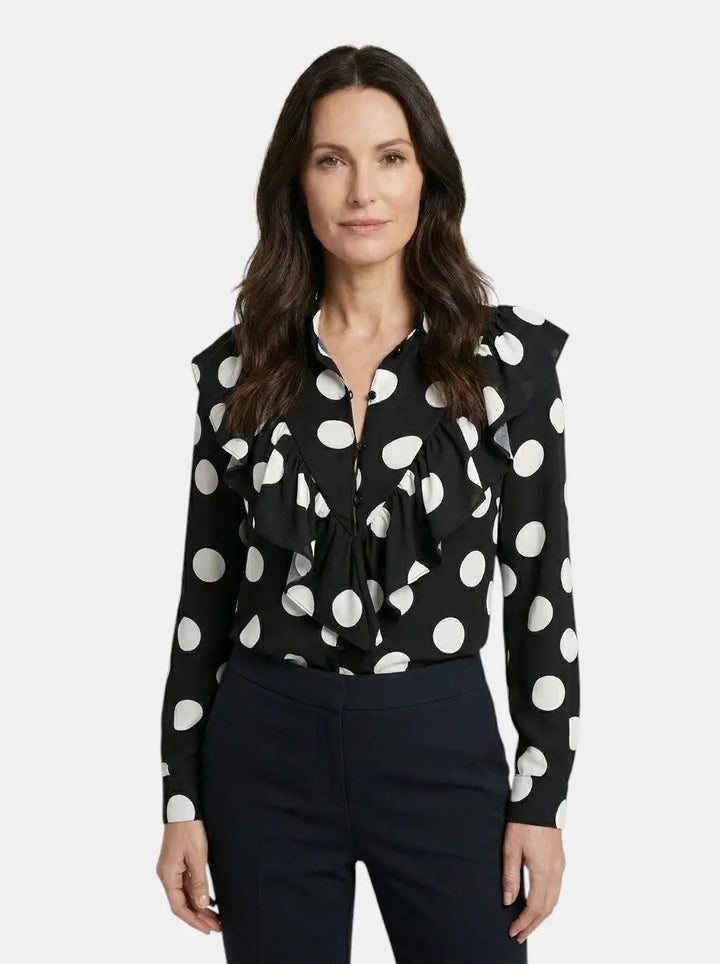 Calliope — Elegant Leopard Print Long Sleeve Blouse For Stylish Year-Round Wear
