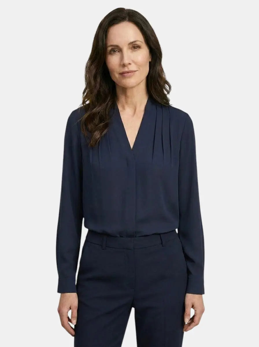 Marisia — Elegant Satin Puff Sleeve Blouse With Tailored Waist Summer Style