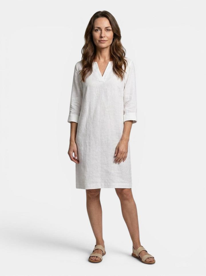 Calliope — Flowing Summer Dress With Elegant V-Neck Layered Design