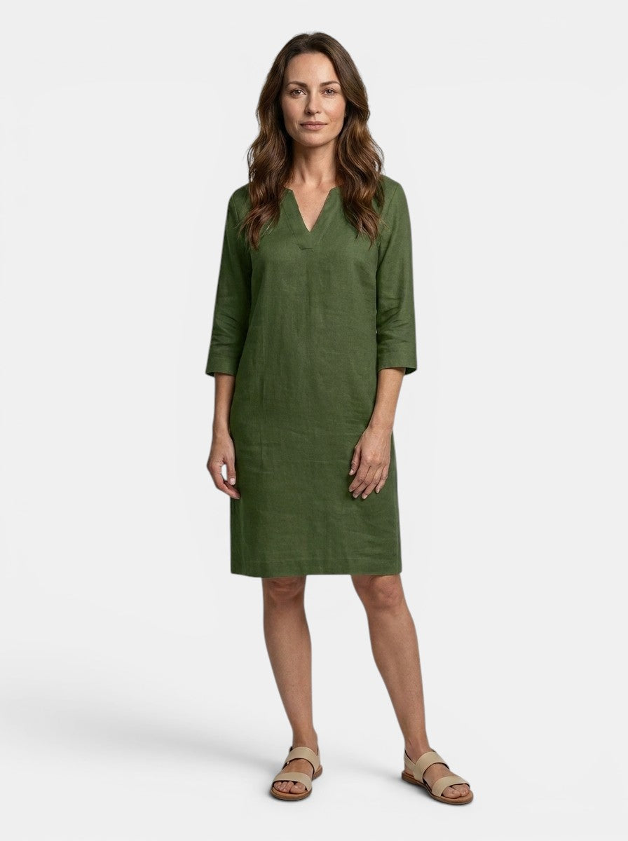 Calliope — Flowing Summer Dress With Elegant V-Neck Layered Design