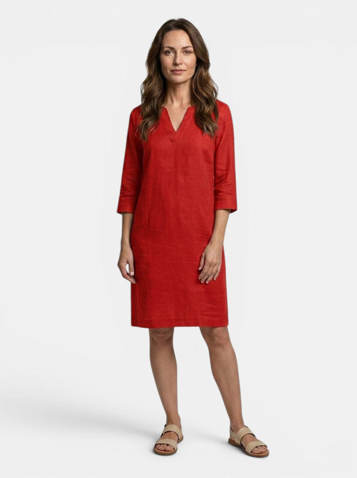 Calliope — Flowing Summer Dress With Elegant V-Neck Layered Design