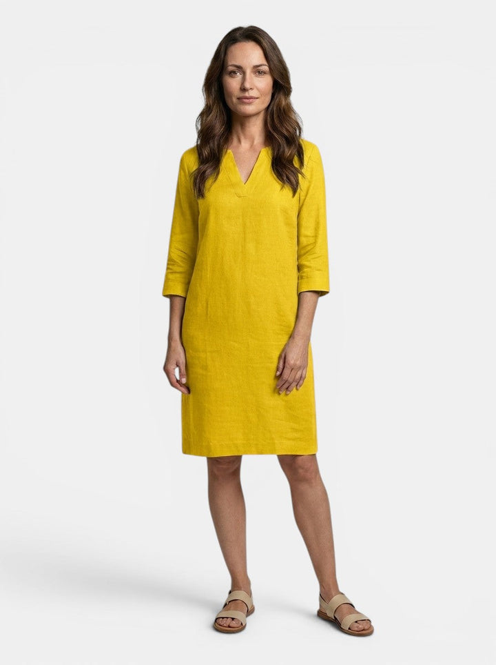 Calliope — Flowing Summer Dress With Elegant V-Neck Layered Design