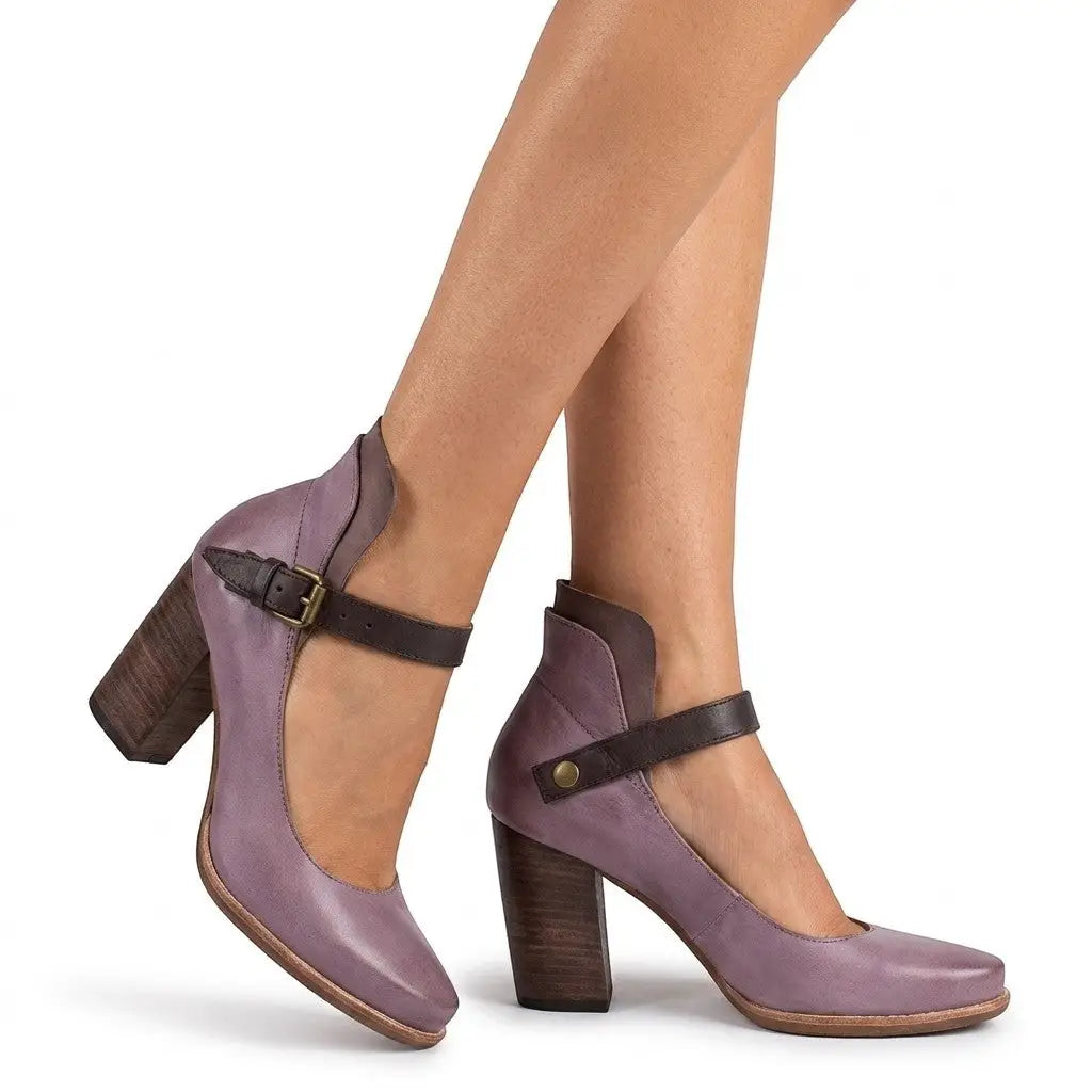 Strapelegance — Leather Heel Sandals With Elegant Adjustable Straps Summer Design