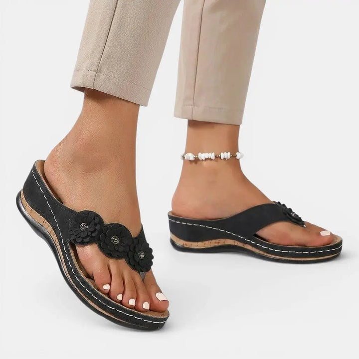 Slipease — Leather Slip-On Sandals With Elegant Orthopedic Comfort Design