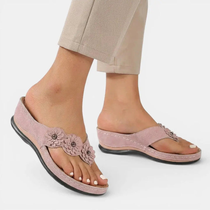 Slipease — Leather Slip-On Sandals With Elegant Orthopedic Comfort Design