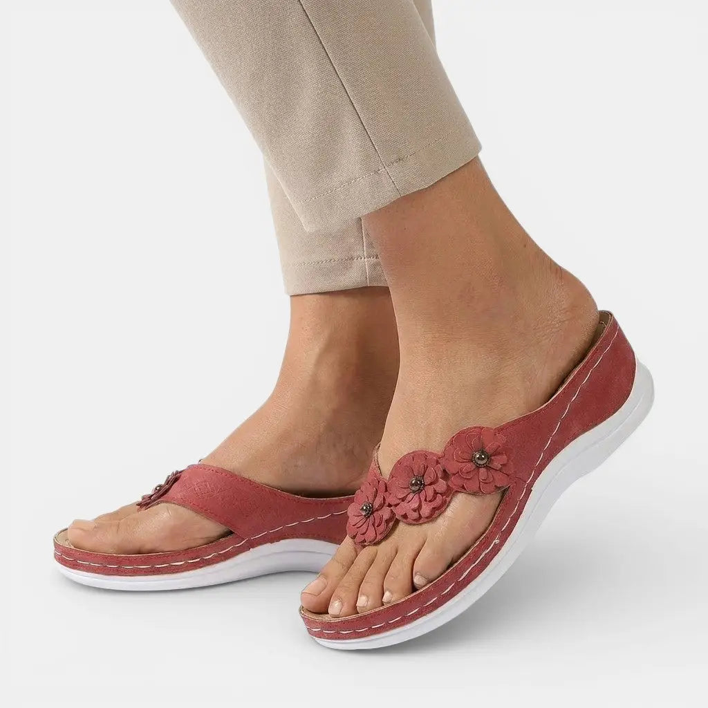 Slipease — Leather Slip-On Sandals With Elegant Orthopedic Comfort Design