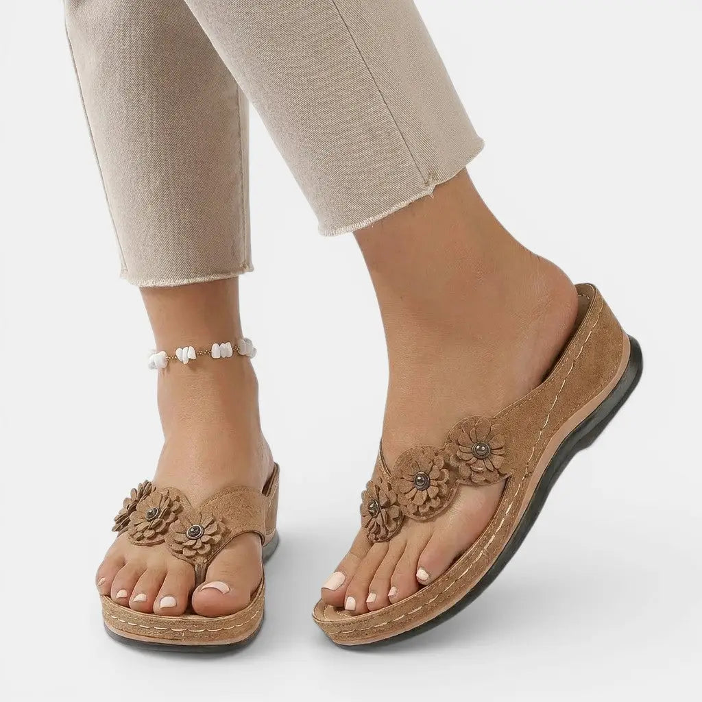 Slipease — Leather Slip-On Sandals With Elegant Orthopedic Comfort Design