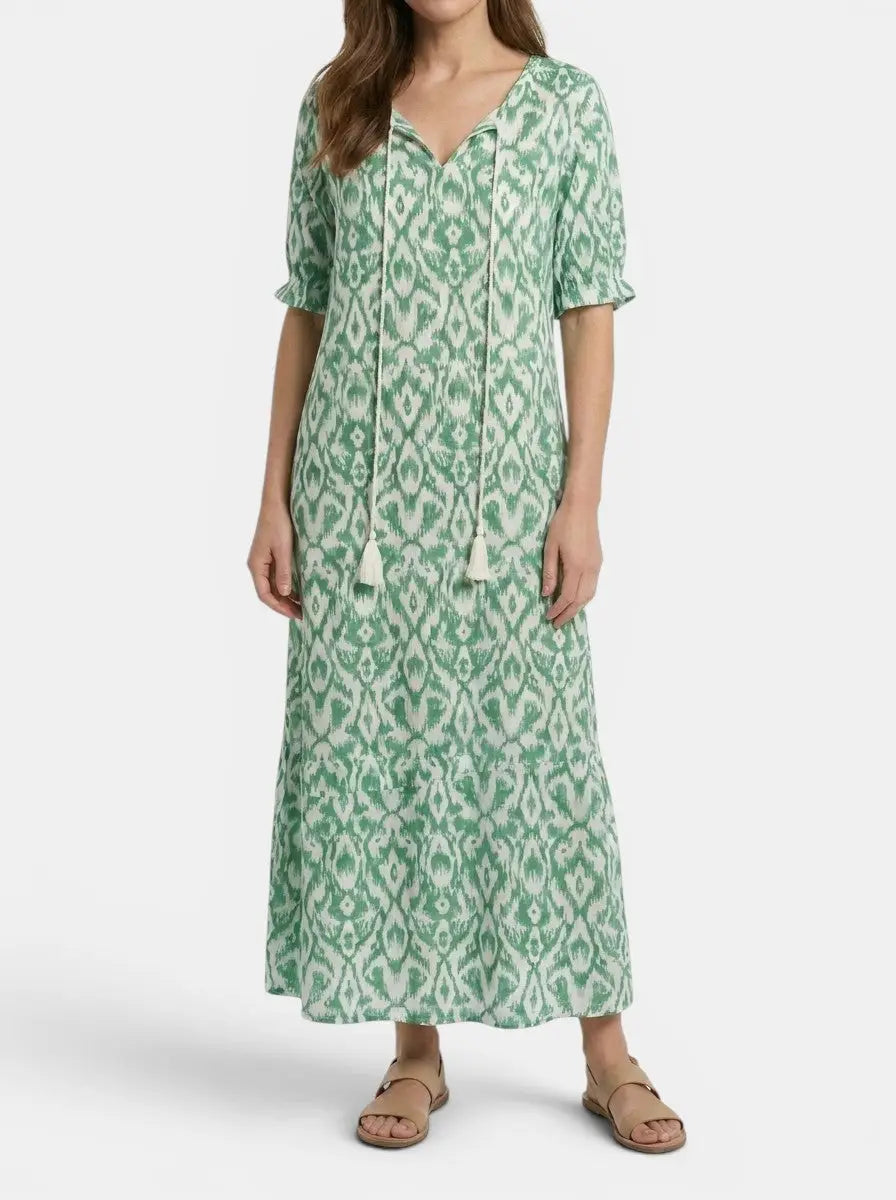 Calandra — Light Airy Fabric Maxi Dress With Flattering Bohemian Summer Design