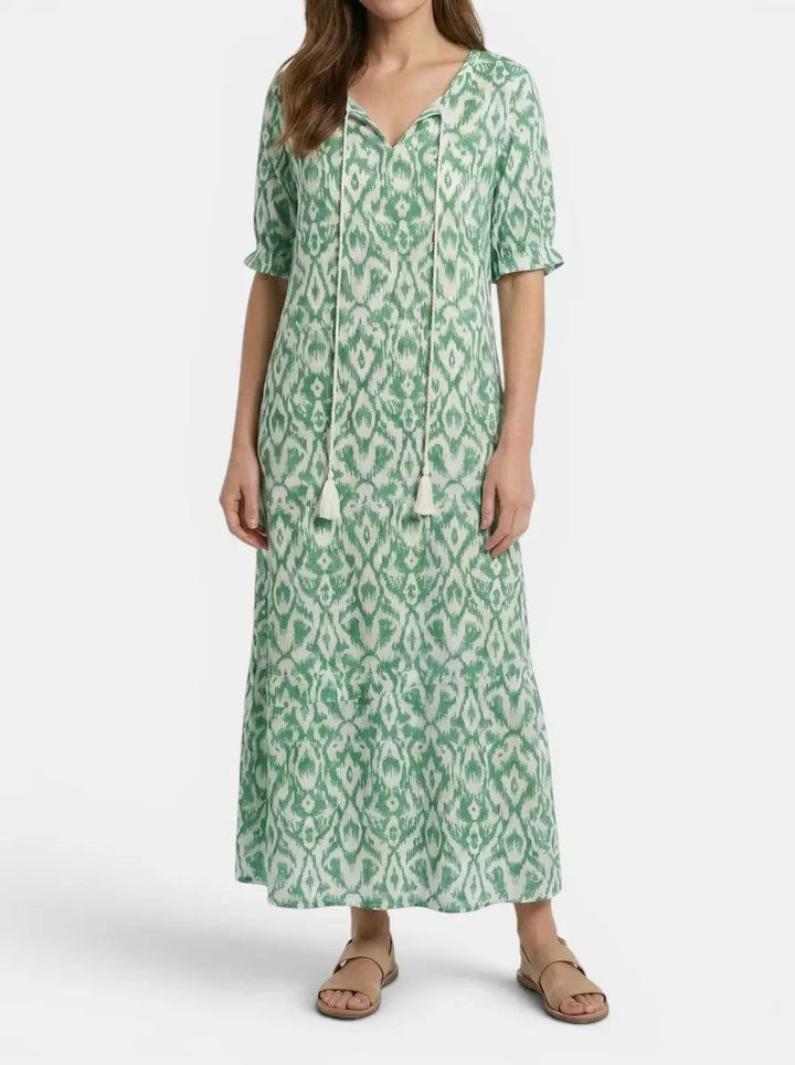 Calandra — Light Airy Fabric Maxi Dress With Flattering Bohemian Summer Design