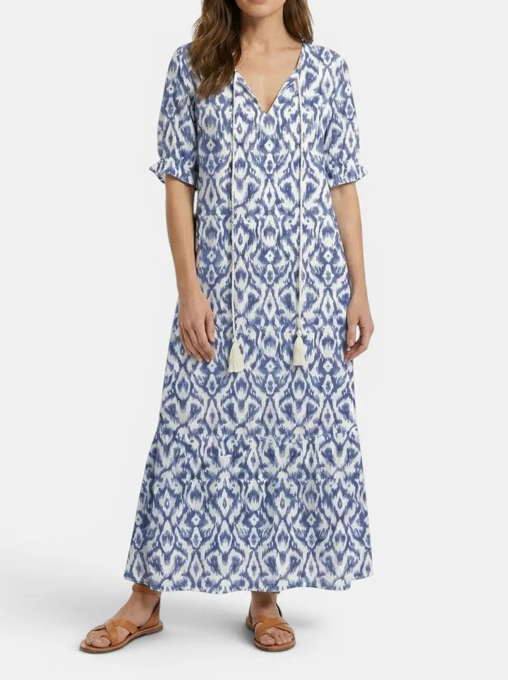 Calandra — Light Airy Fabric Maxi Dress With Flattering Bohemian Summer Design