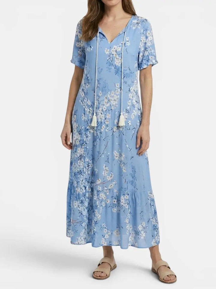 Calandra — Light Airy Fabric Maxi Dress With Flattering Bohemian Summer Design