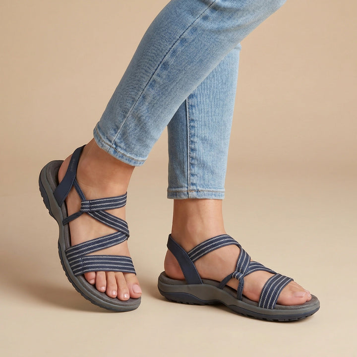 Sienna — Lightweight Elastic Strap Sandals With Comfortable Open Summer Design