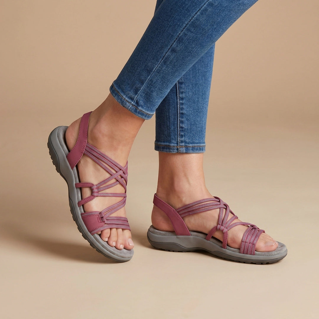 Sienna — Lightweight Elastic Strap Sandals With Comfortable Open Summer Design
