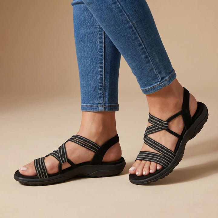 Sienna — Lightweight Elastic Strap Sandals With Comfortable Open Summer Design