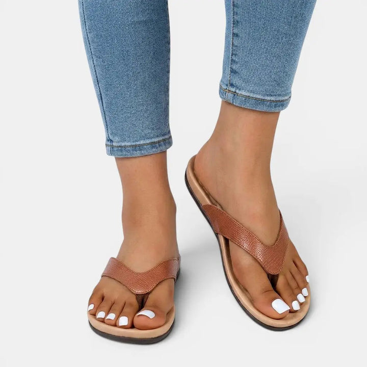Toesepara — Lightweight Fabric Mules With Comfortable Summer Toe Separator Design