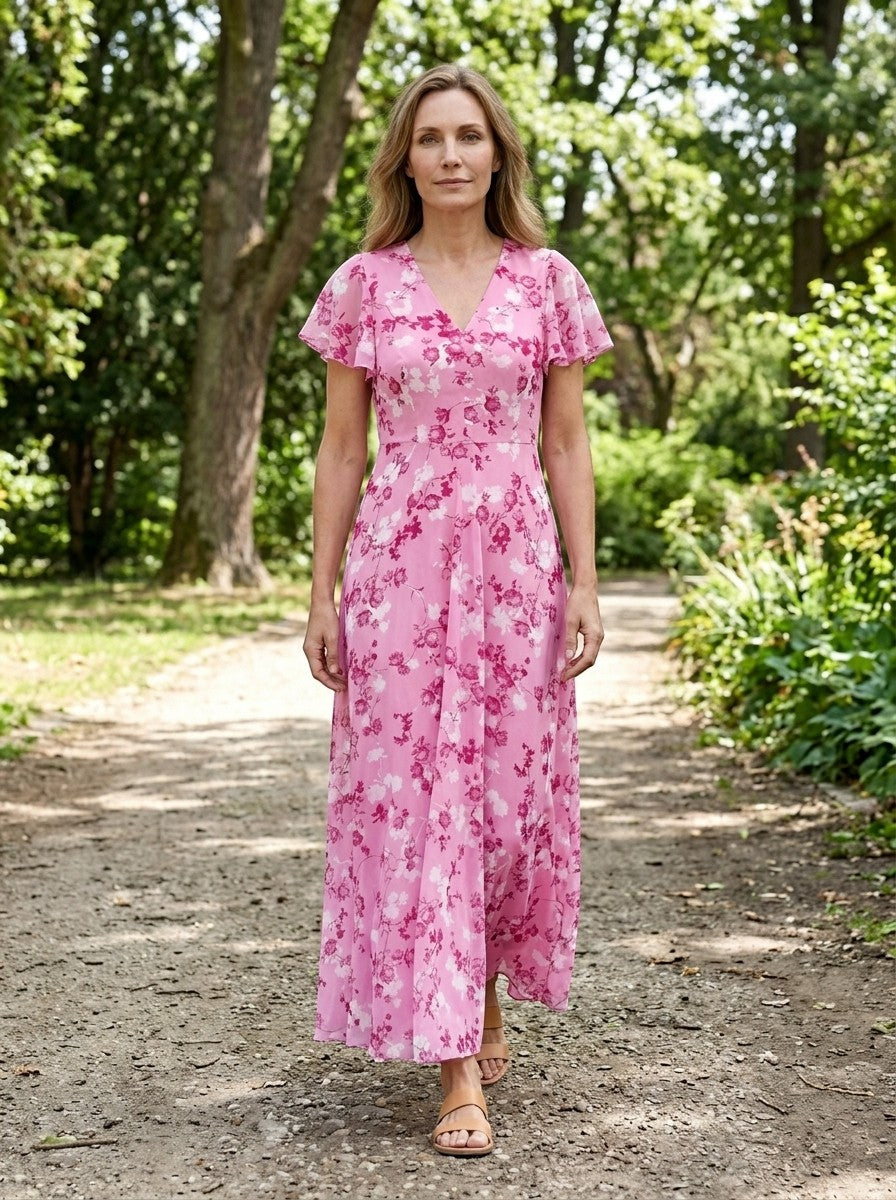 Florentyna — Lightweight Floral Maxi Dress For Elegant Flowing Summer Style