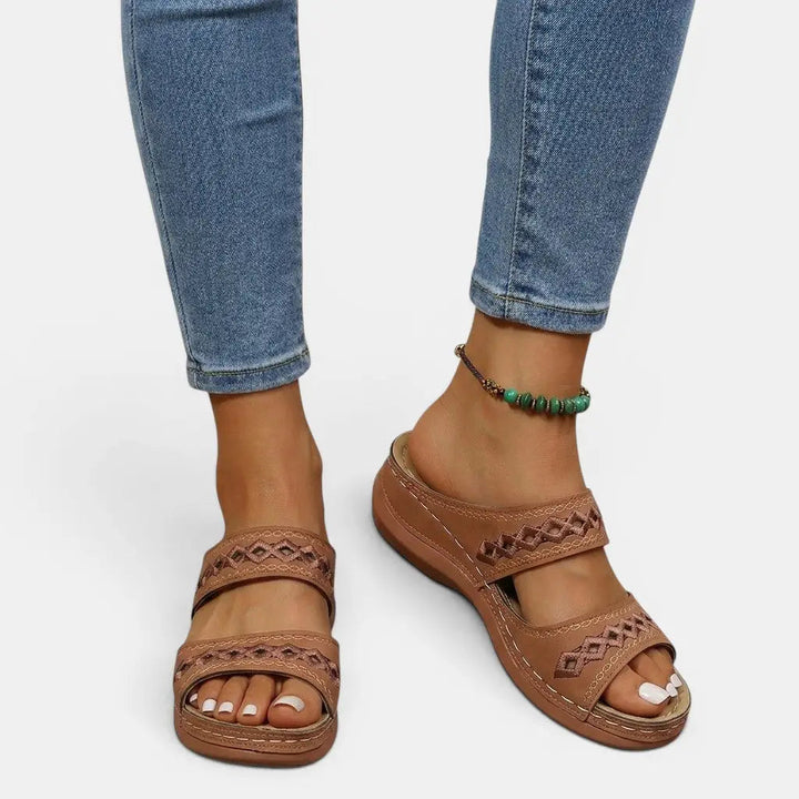 Orthoclassic — Orthopedic Leather Sandals With Stylish Comfortable Summer Design