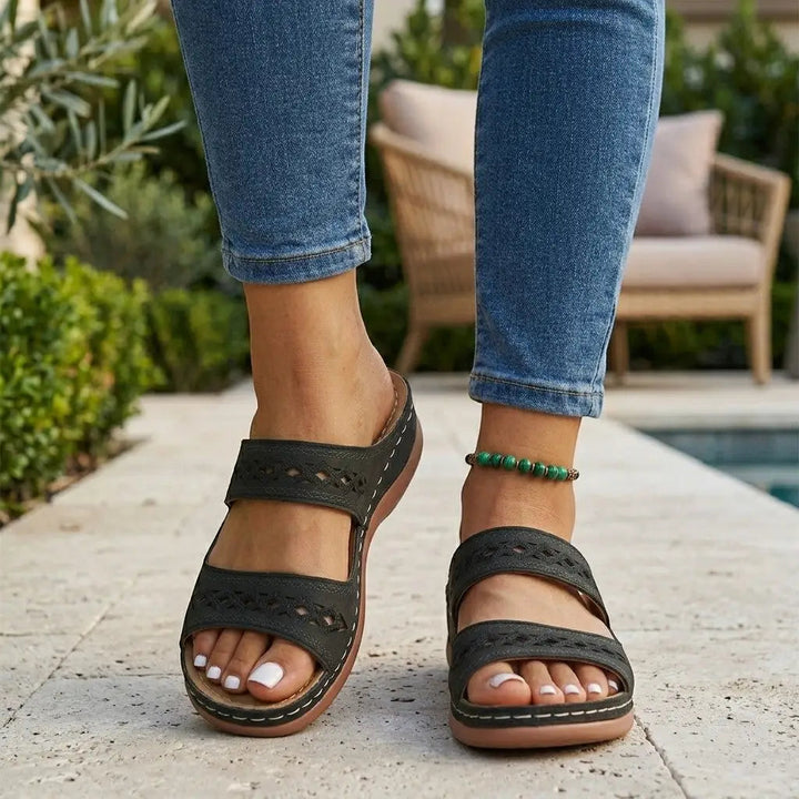 Orthoclassic — Orthopedic Leather Sandals With Stylish Comfortable Summer Design