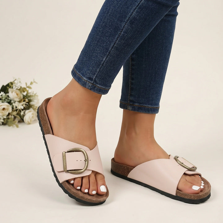 Cushionslide — Cushioned Comfort Slides With Adjustable Open-Toe Casual Design