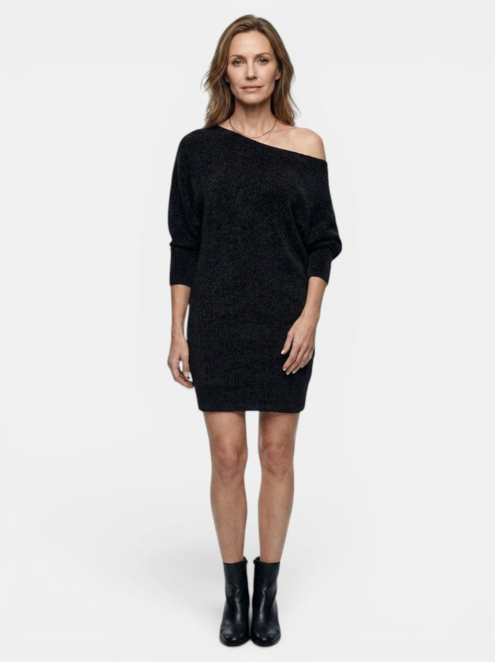 Genevieve — Shimmering Sequined Mini Dress With Relaxed Fit And Long Sleeves
