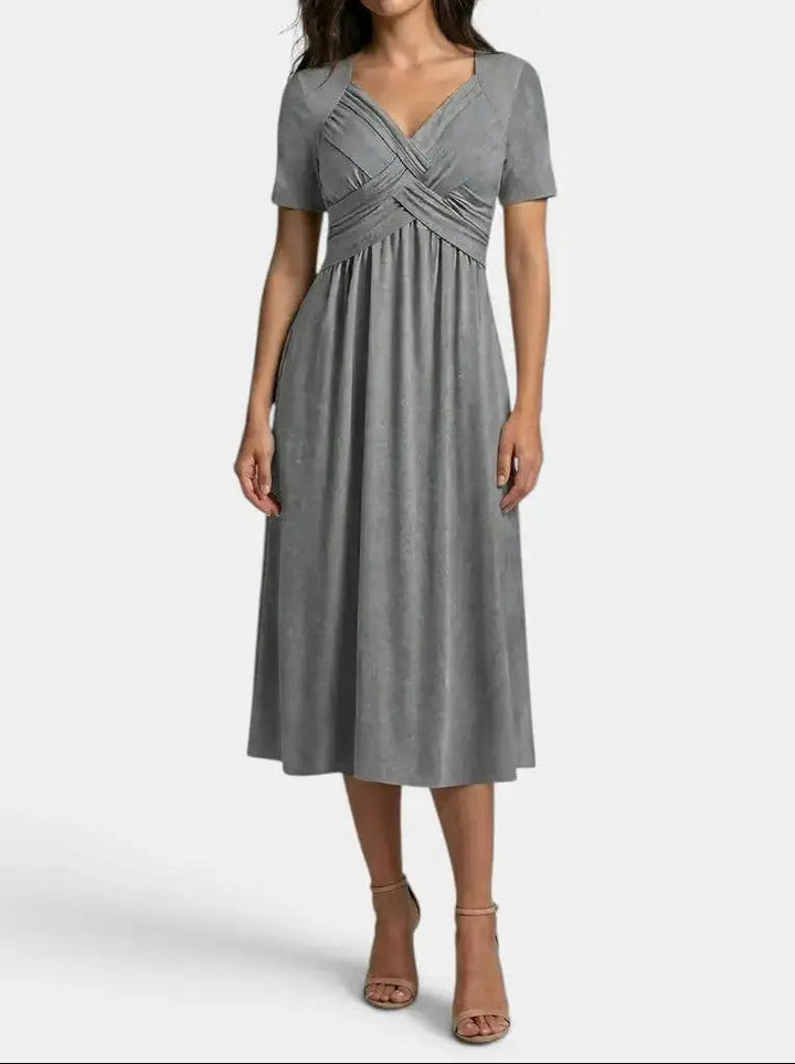 Theodora — Soft A-Line Midi Dress With Elegant Tummy Control Cocktail Design